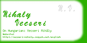 mihaly vecseri business card